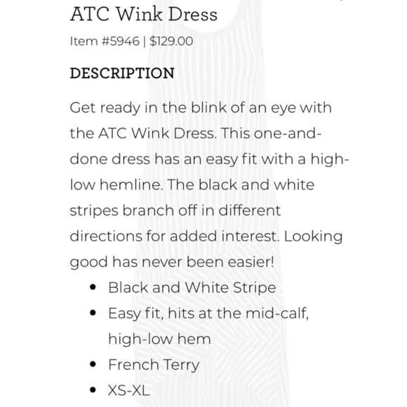 CAbi ATC Wink Dress #5946 Black and White Size L NWOT - Picture 12 of 13